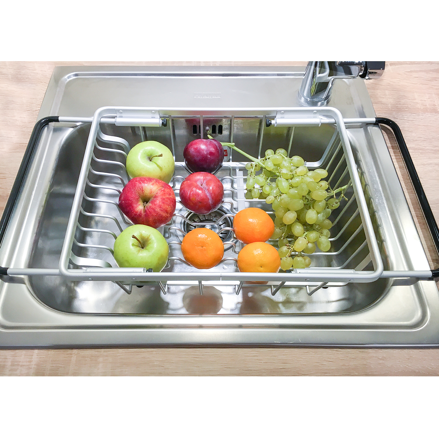 Brainy anodized aluminum dish drainer