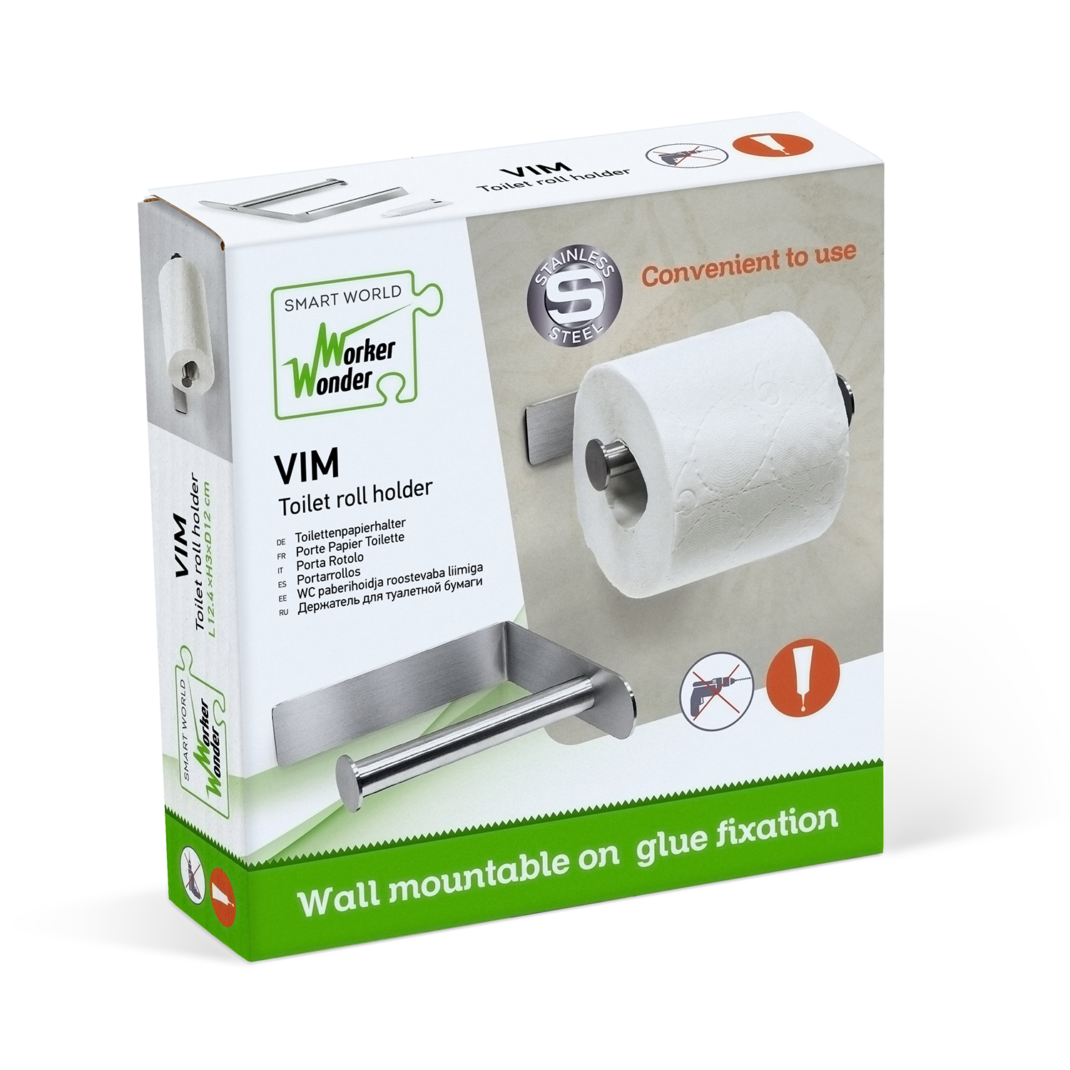 VIM toilet roll holder package